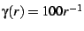 $\gamma(r) = 100 r^{-1}$