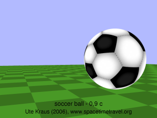 Soccer ball - 90% of the speed of light