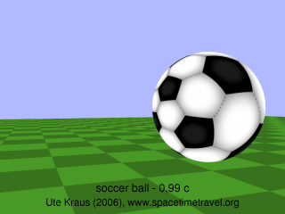 Soccer ball - 99% of the speed of light