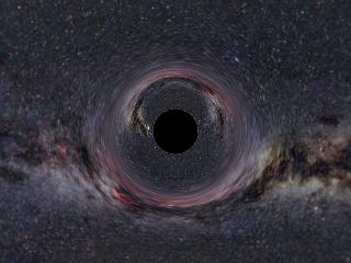 Black Hole in front of the Milky Way