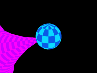 Massless sphere with accretion column
