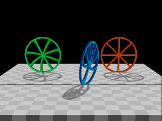 Rolling wheel (0.93 c, view from the front)