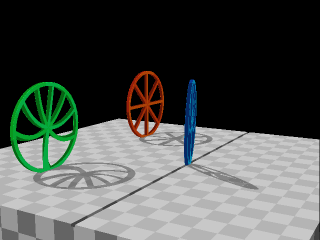 Rolling wheel (0.93 c, view from the left)